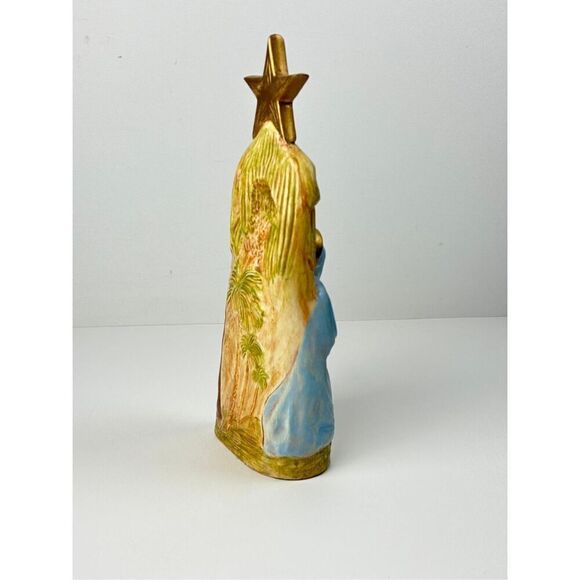 1980 Nested Nativity Holy Family Scene Mary, Joseph & Jesus Chalkware Sculpture - Picture 3 of 7